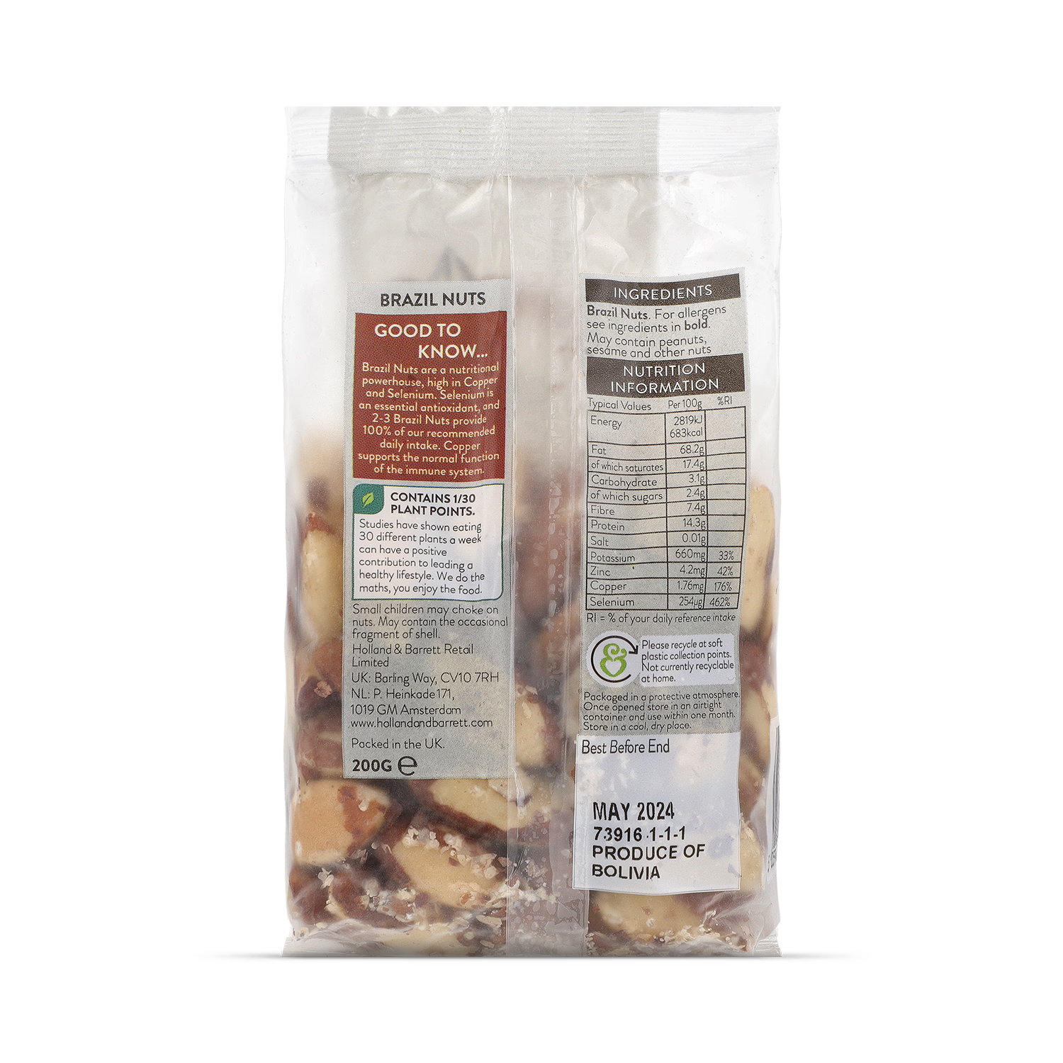 Holland Barrett Whole Brazil Nuts 200g