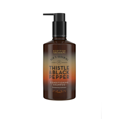 Superdrug Scottish Fine Soaps Men's Thistle & Black Pepper Shampoo 300ml- Buy online at McGrocer