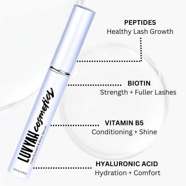 LUVYAH Cosmetics Luxe eyelash and brow growth serum, UK version