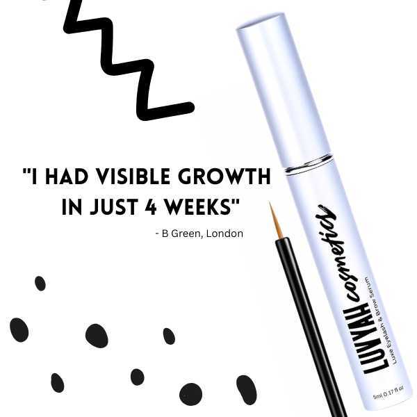 LUVYAH Cosmetics Luxe eyelash and brow growth serum, UK version