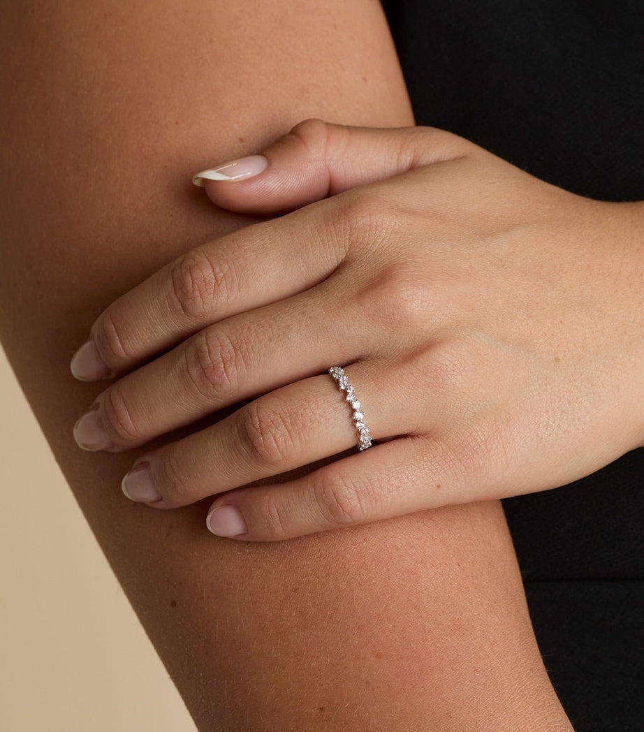Astrid & Miyu Crystal Scatter Band ring, imported from the UK