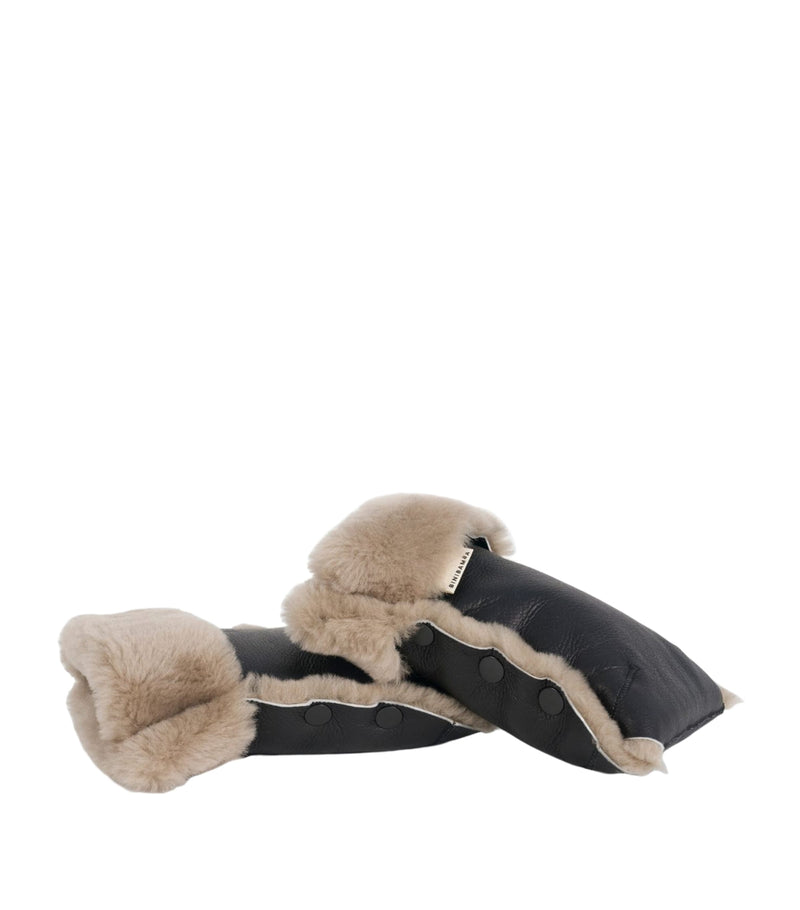 Binibamba sheepskin buggy mittens - British product