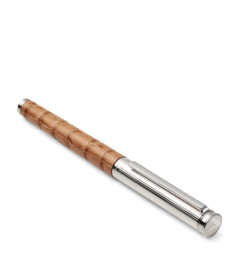 Aspinal Of London leather rollerball pen 13.5cm (British brand)