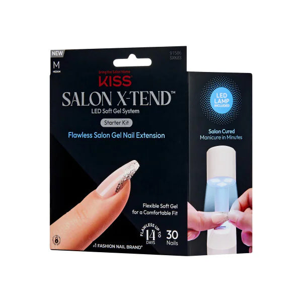 Kit d'ongles en gel KISS beige moyen 30 pièces - Produit britannique