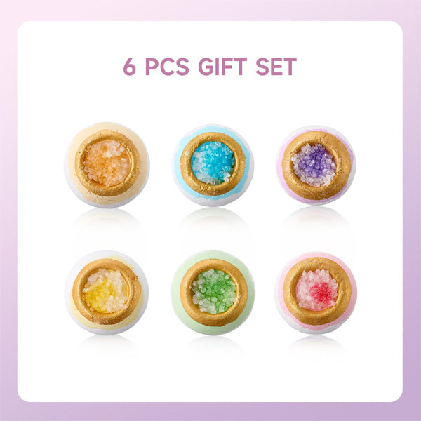 Livingandhome bath bomb set 6-piece, imported from the UK