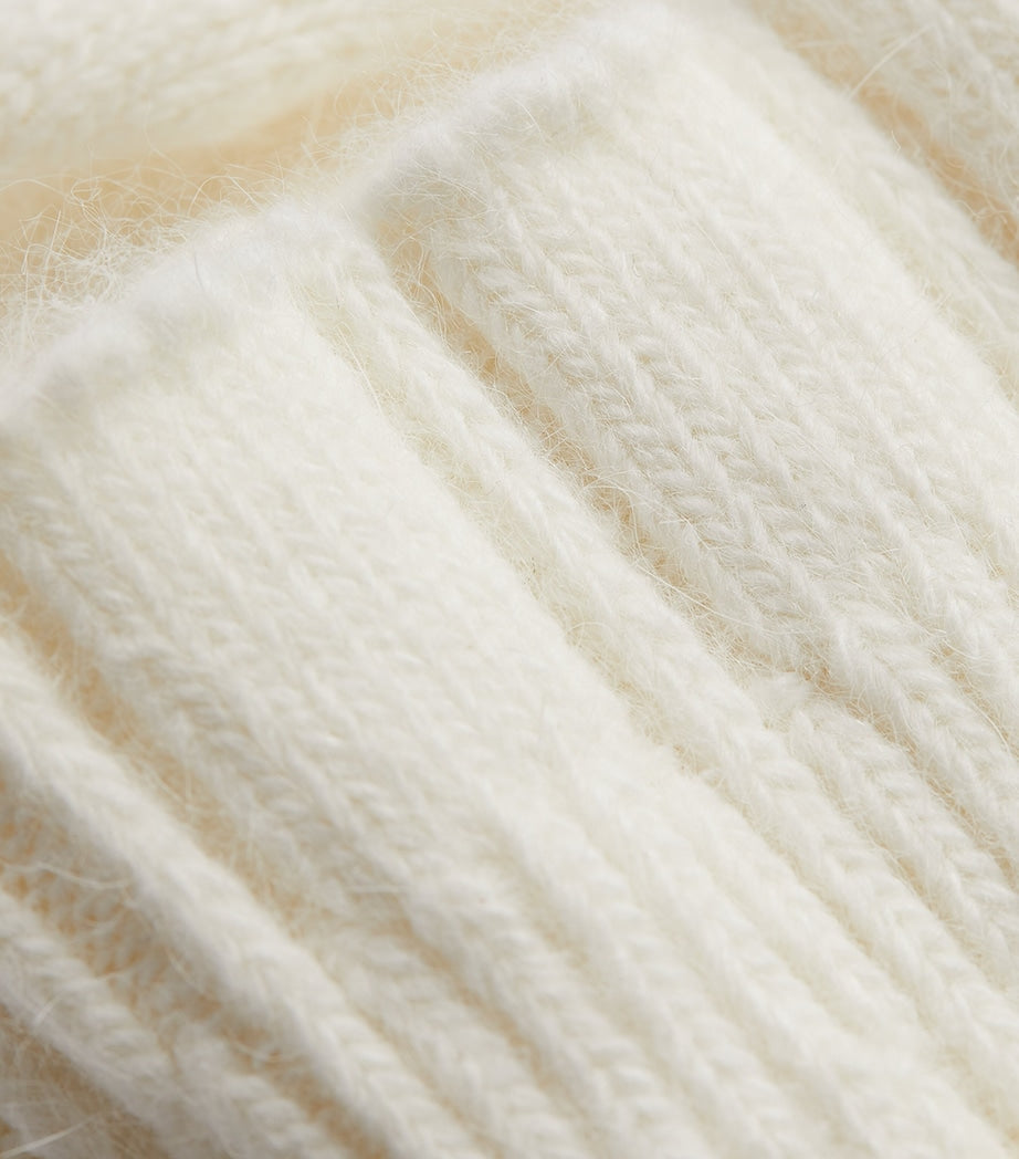 Falke knitted bed socks angora blend - British product