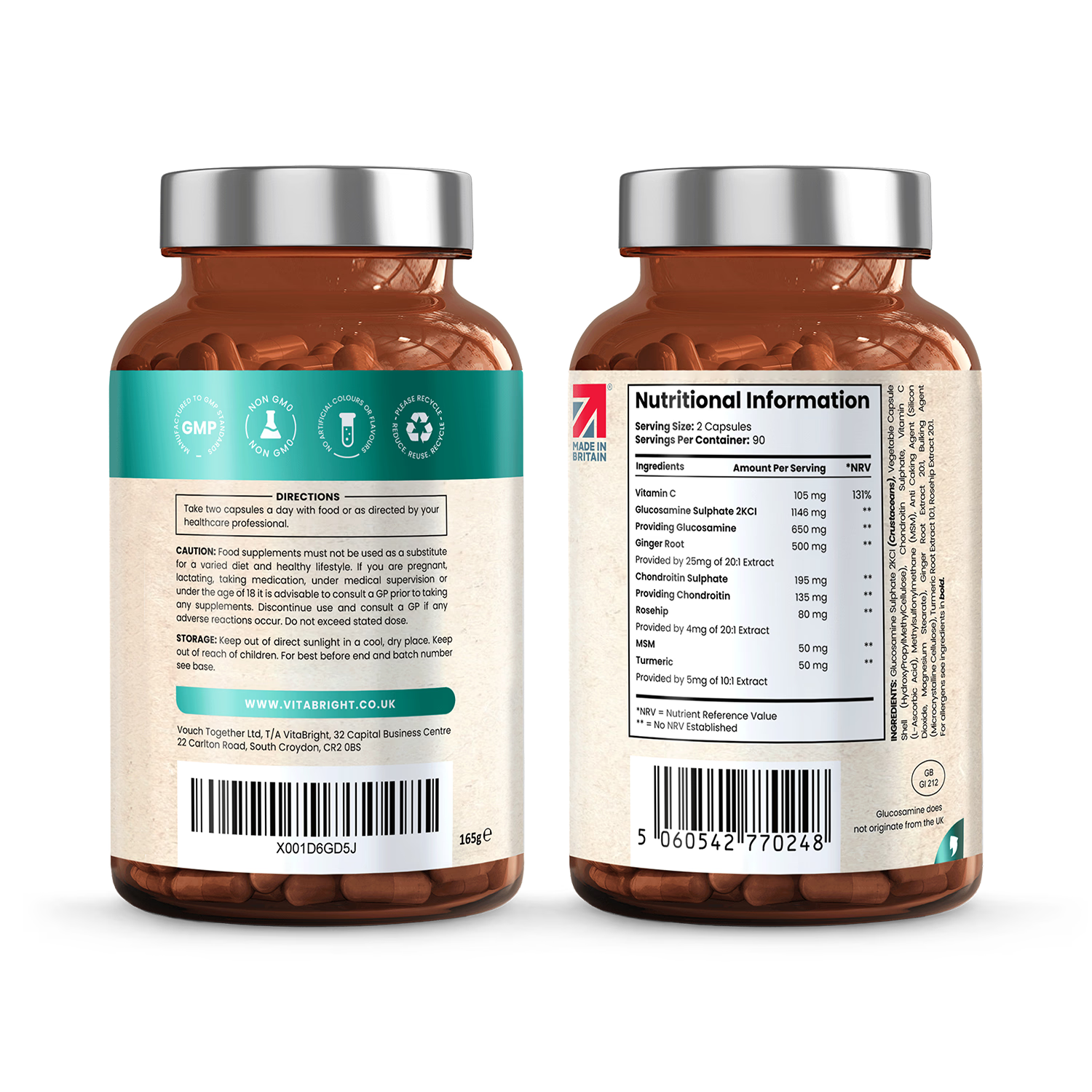 VitaBright joint complex 7-in-1 180 capsules, UK version