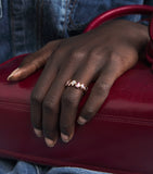 SHAY rose gold eternity ring with sapphires, imported from the UK