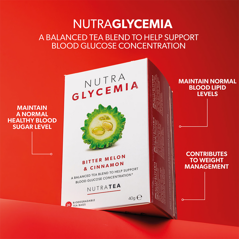NutraGlycemia herbal tea for blood glucose balance 20 tea bags (British brand)