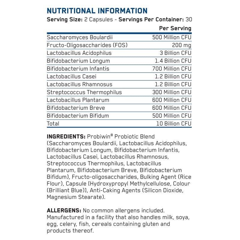 Probiotic Advanced Multi-Strain Formula 60 Capsules, imported from the UK