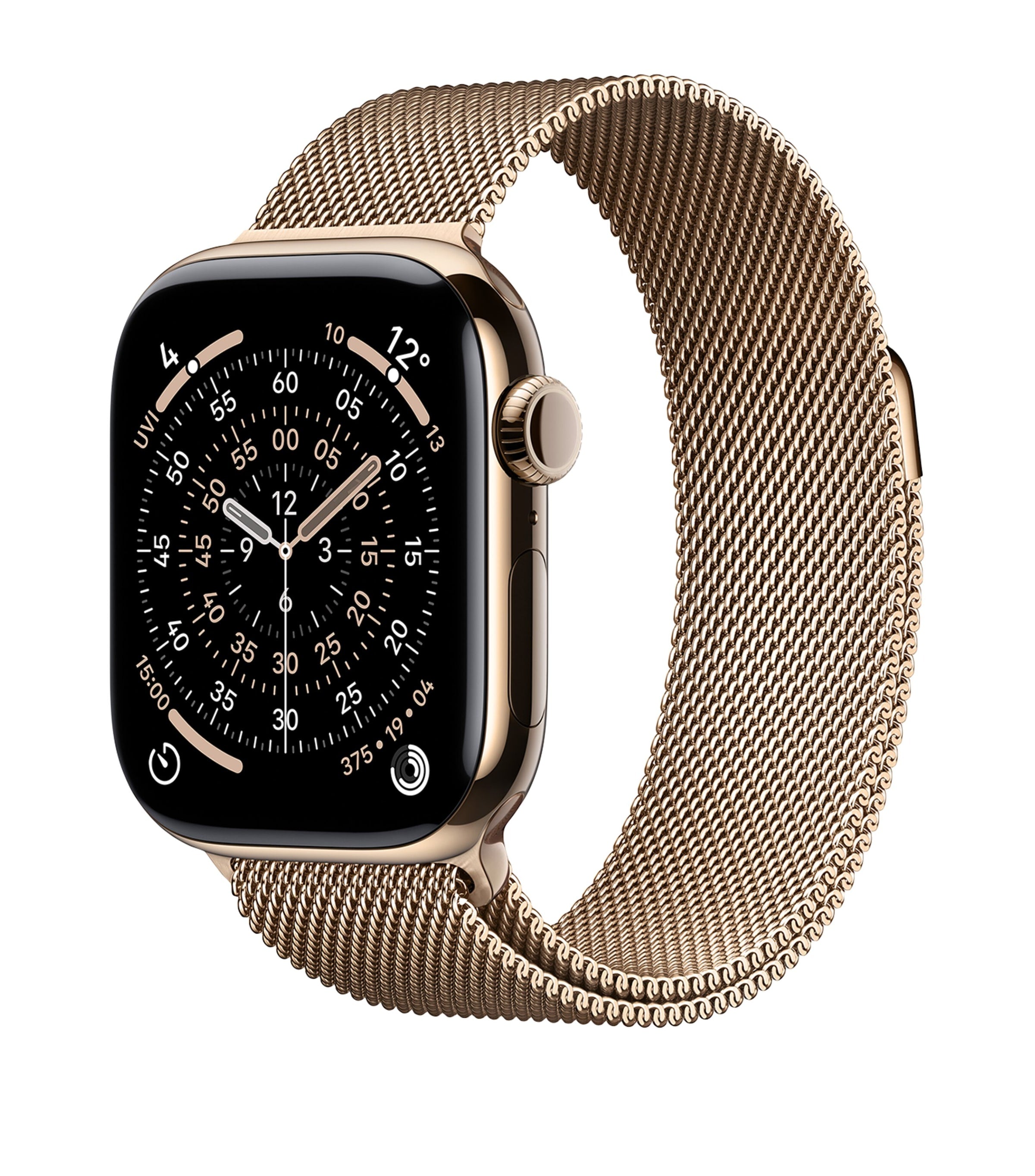 Apple Watch Series 11 Jet Black with Gold Milanese Loop 42mm - British product