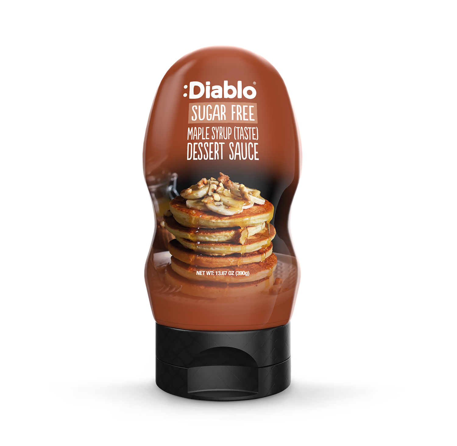 Diablo sugar free maple syrup 390g, imported from the UK