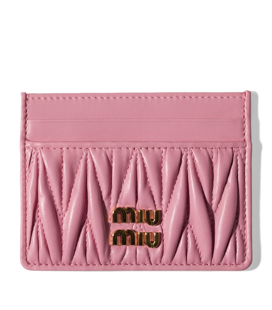 Miu Miu Matelassé card holder nappa leather, imported from the UK