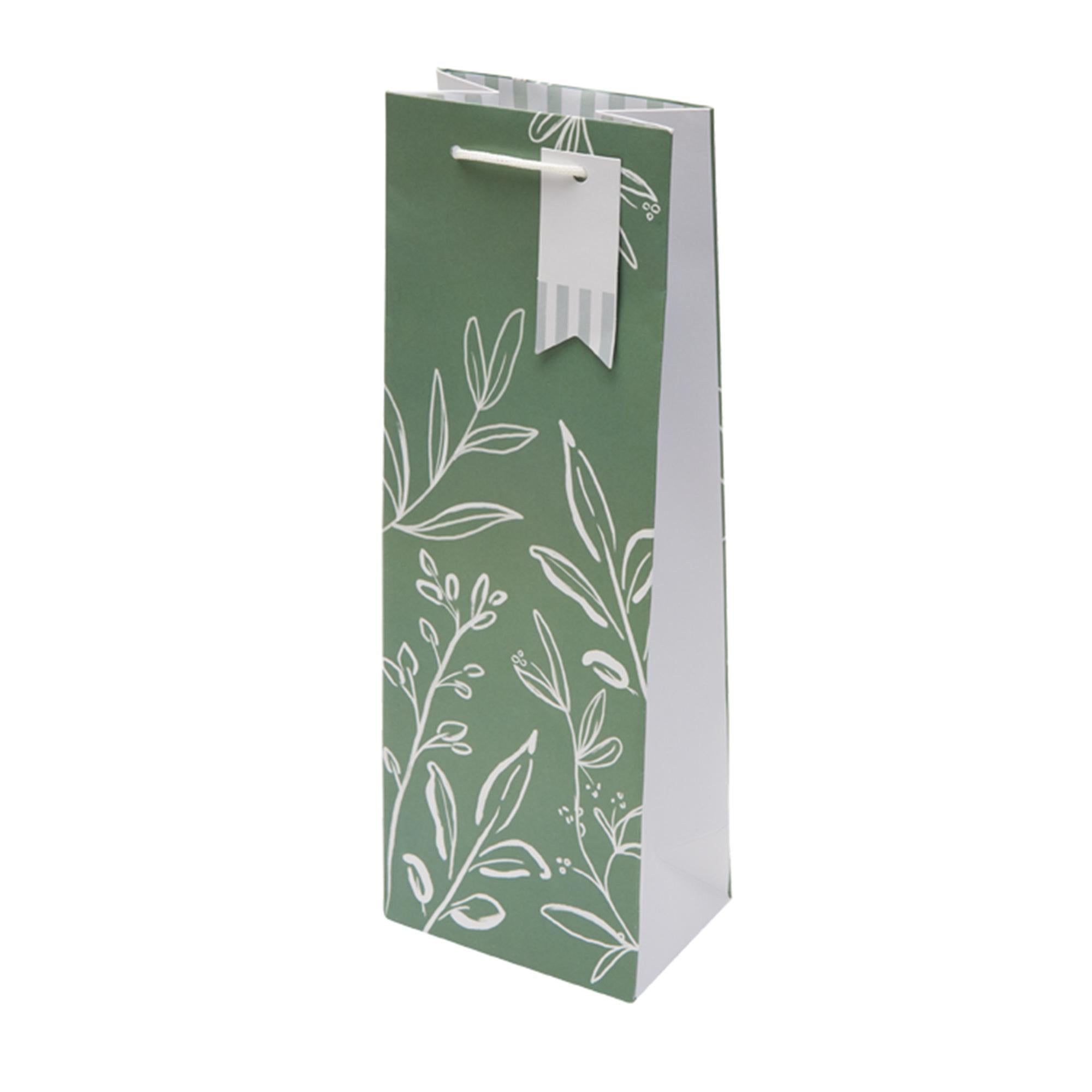 Habitat Sage Floral Bottle Gift Bag For Champagne Prosecco Wine GOODS Sainsburys   