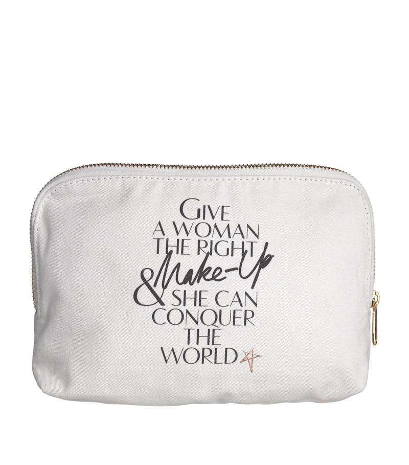 Charlotte Tilbury canvas make-up bag with lip prints - British product