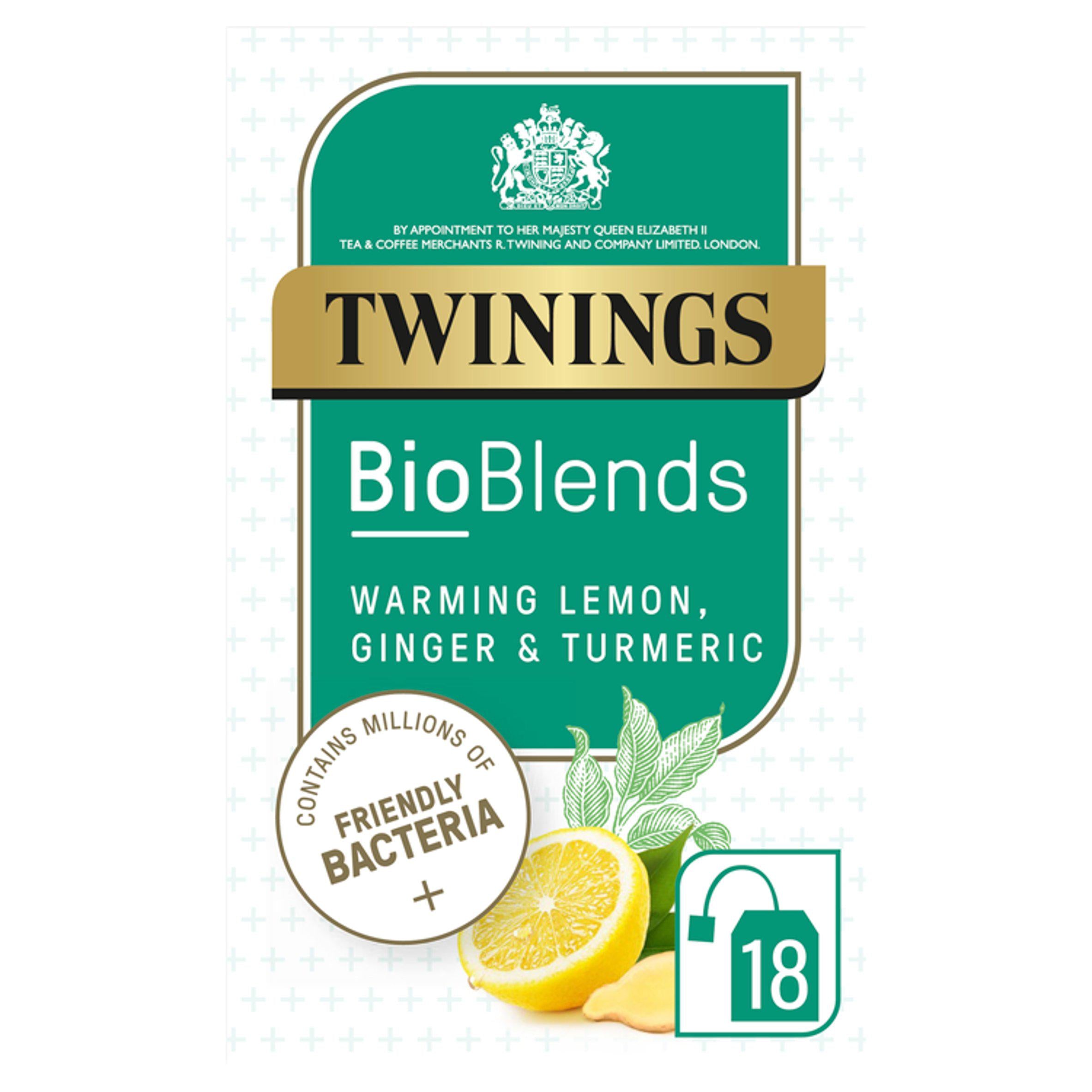 Twinings BioBlends Warming Lemon, Ginger & Turmeric Tea Bags x18 27g All tea Sainsburys   