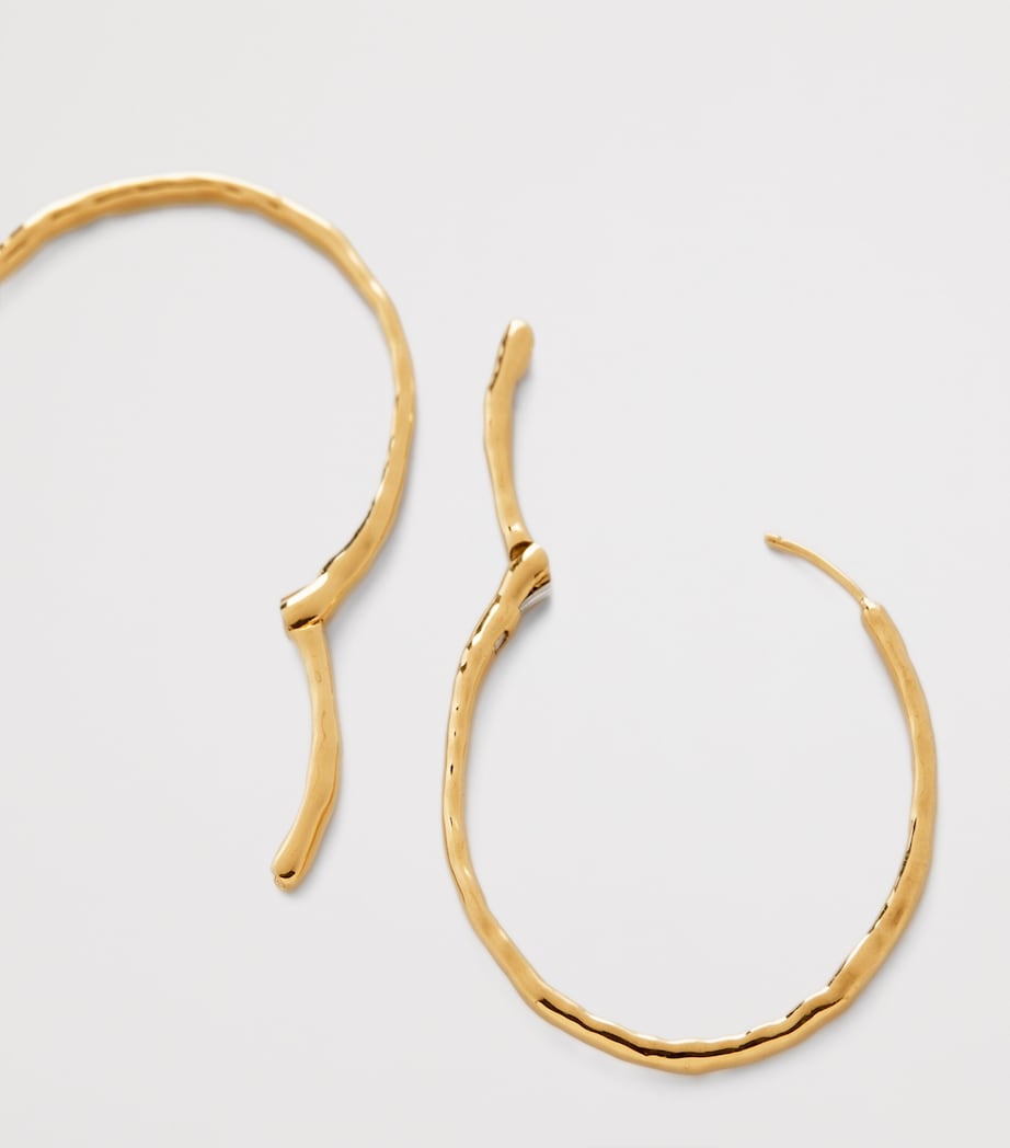 Monica Vinader large gold vermeil hoop earrings (British brand)