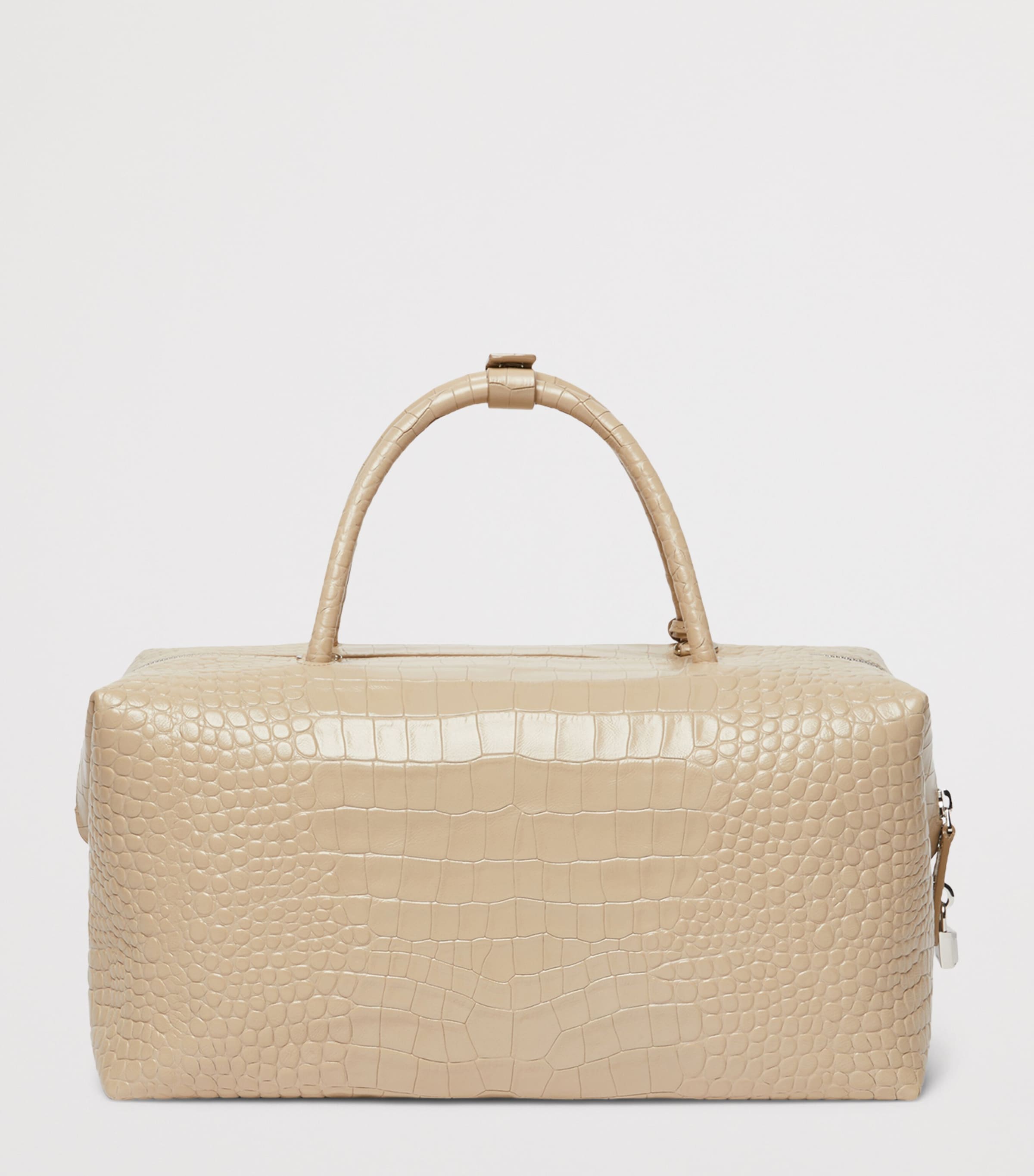 Max Mara large croc-embossed leather Boston bag (British brand)