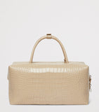Max Mara large croc-embossed leather Boston bag (British brand)