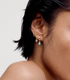 Monica Vinader gold vermeil turquoise Nura huggie earrings, UK version