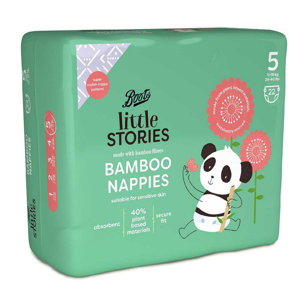 Boots Little Stories Bamboo Nappy Size 5 22 pack