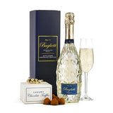 Spicers of Hythe prosecco gift box with truffles (British brand)
