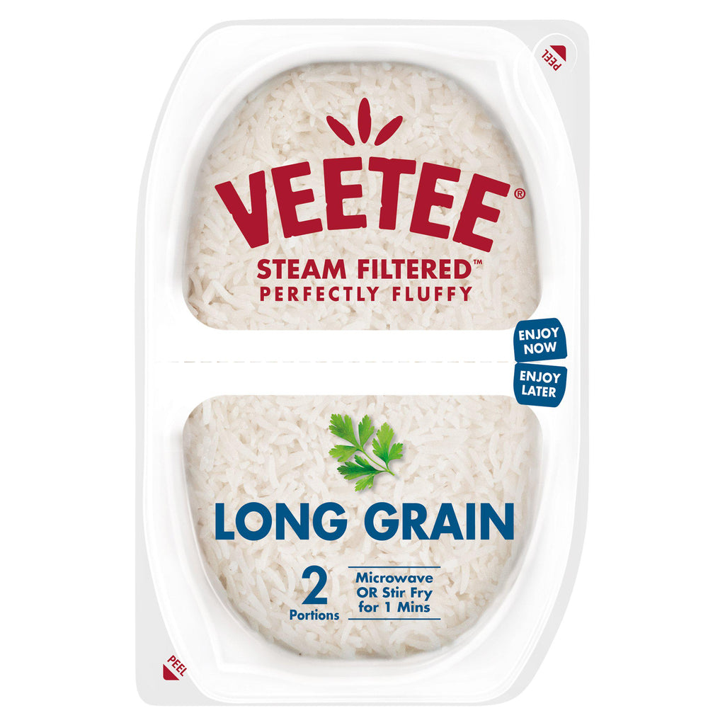 Veetee Heat& Eat Long Grain Rice Pots x2 260g