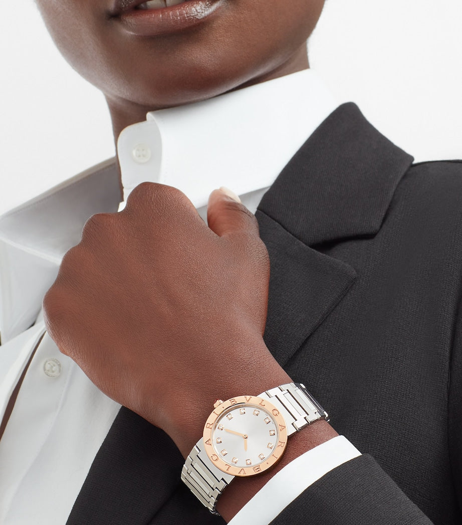 Bvlgari BVLGARI watch stainless steel rose gold 33mm, UK version