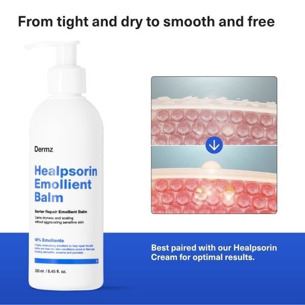 Dermz Healpsorin emollient balm 250ml - British product