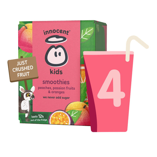 Innocent Kids Smoothies, Peaches, Passion Fruits & Oranges 4x150ml GOODS Sainsburys   