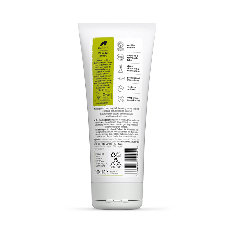 Dr Organic Tea Tree Foot Balm 100ml, imported from the UK