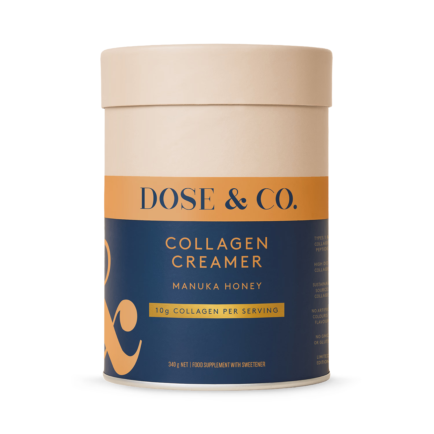 Dose & Co Manuka Honey collagen creamer 340g, UK version