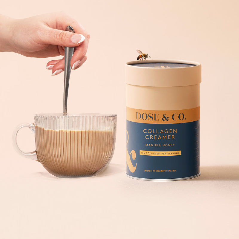 Dose & Co Manuka Honey collagen creamer 340g, UK version