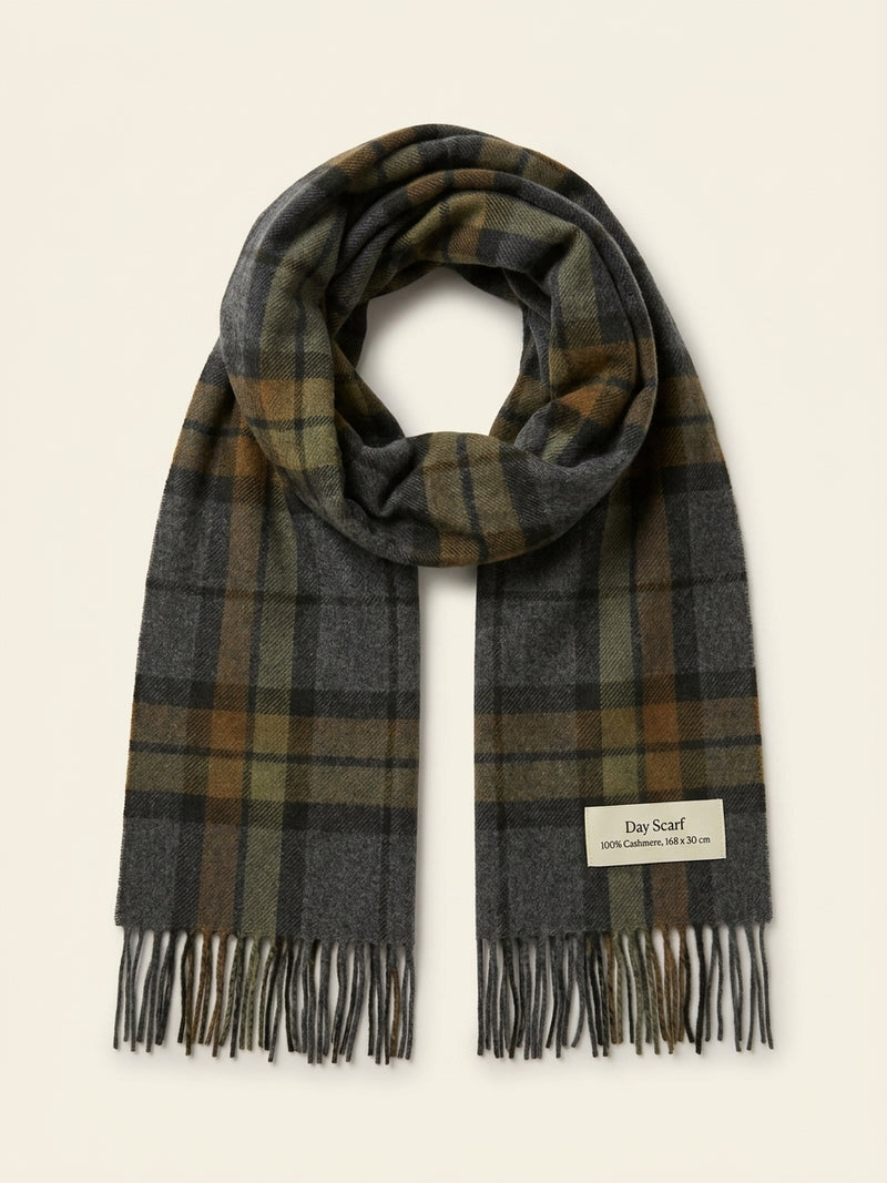 Burberry contrast check cashmere scarf - British product