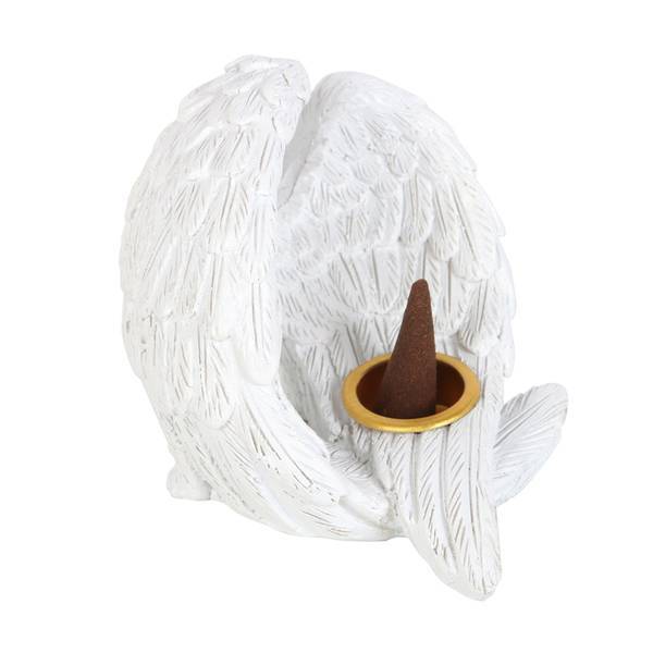 Something Different resin incense holder angel wings (British brand)