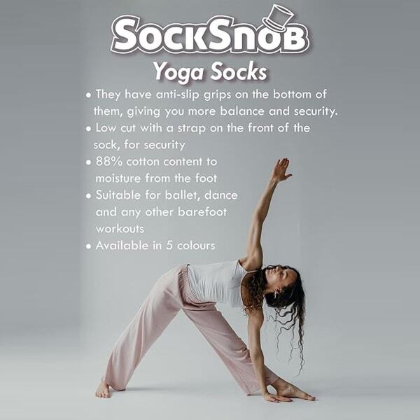 Sock Snob Ladies Yoga Socks 2 Pack Size 4-8 (British brand)