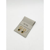 SVNX emerald green heart hoop earrings in gold, UK version