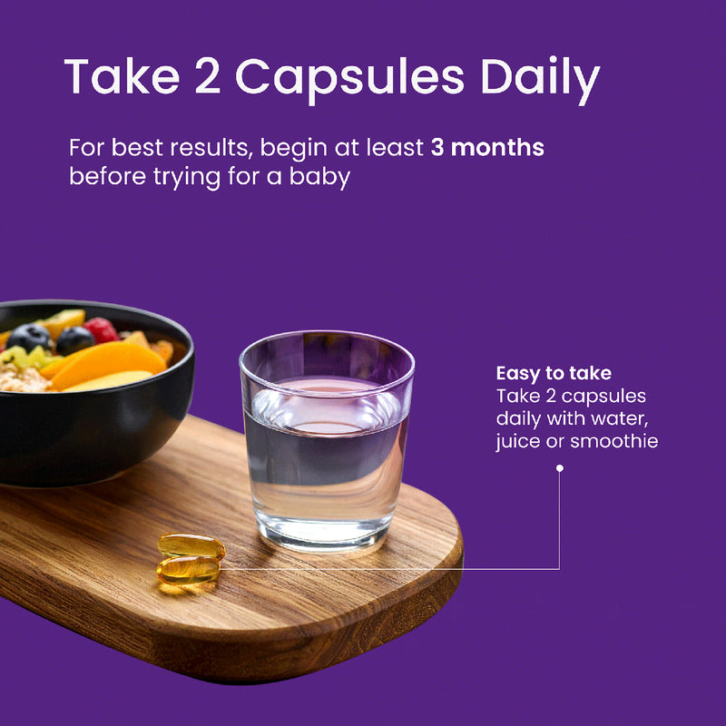 Proceive Conception Omega 3 60 Capsules, imported from the UK