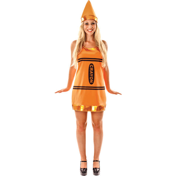 Orion Costumes Womens Orange Crayon Fancy Dress Large GOODS Superdrug   