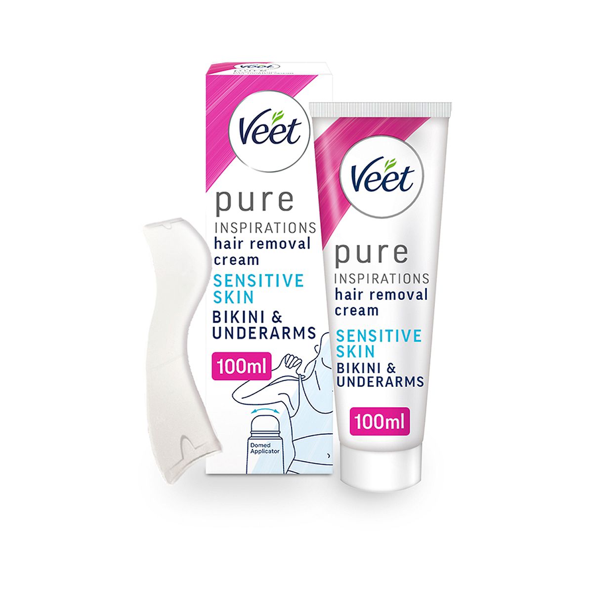 Veet Pure Hair Removal Cream Bikini Underarm Sensitive - 100ml GOODS Boots   