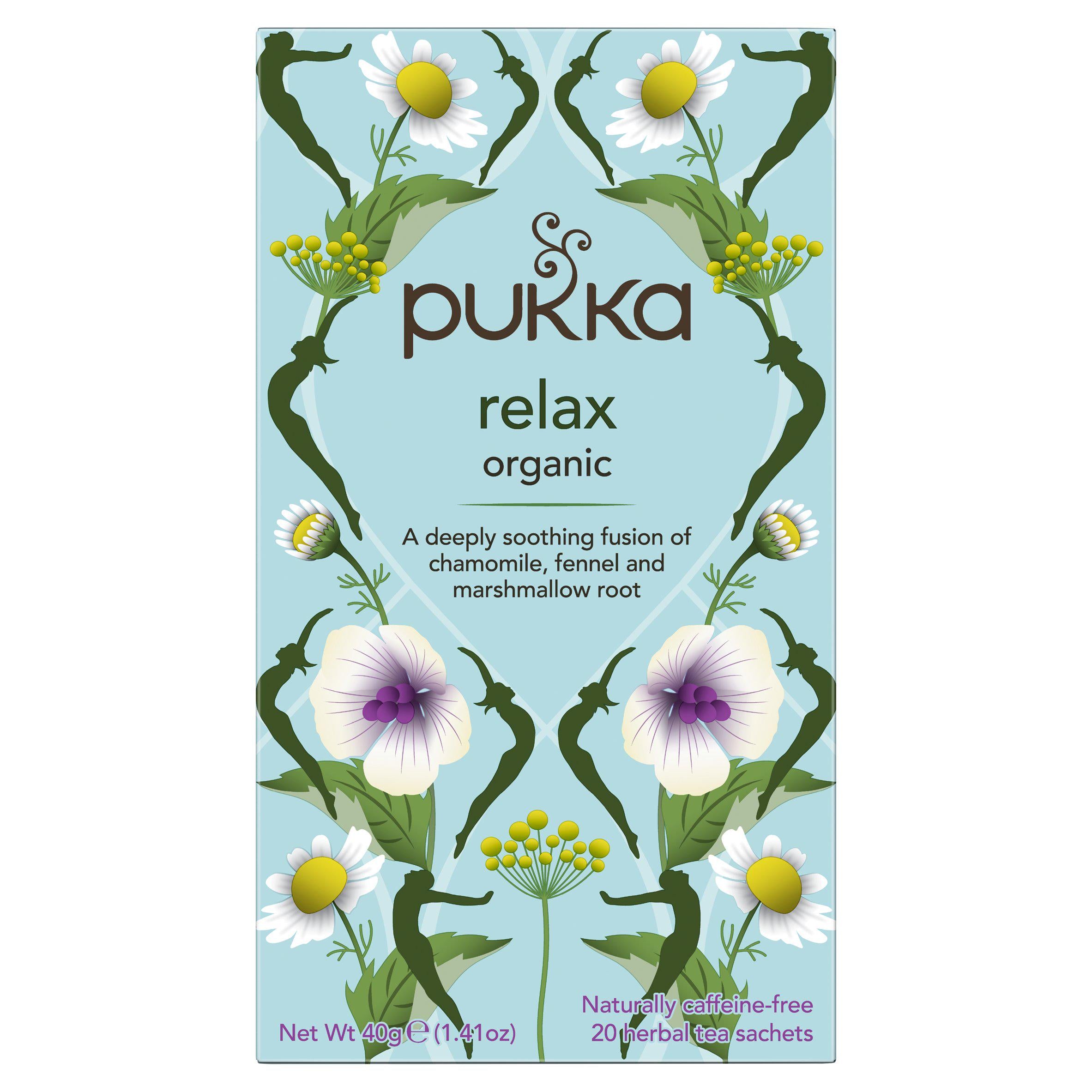 Pukka Organic Relax Herbal Tea Sachets x20 40g All tea Sainsburys   