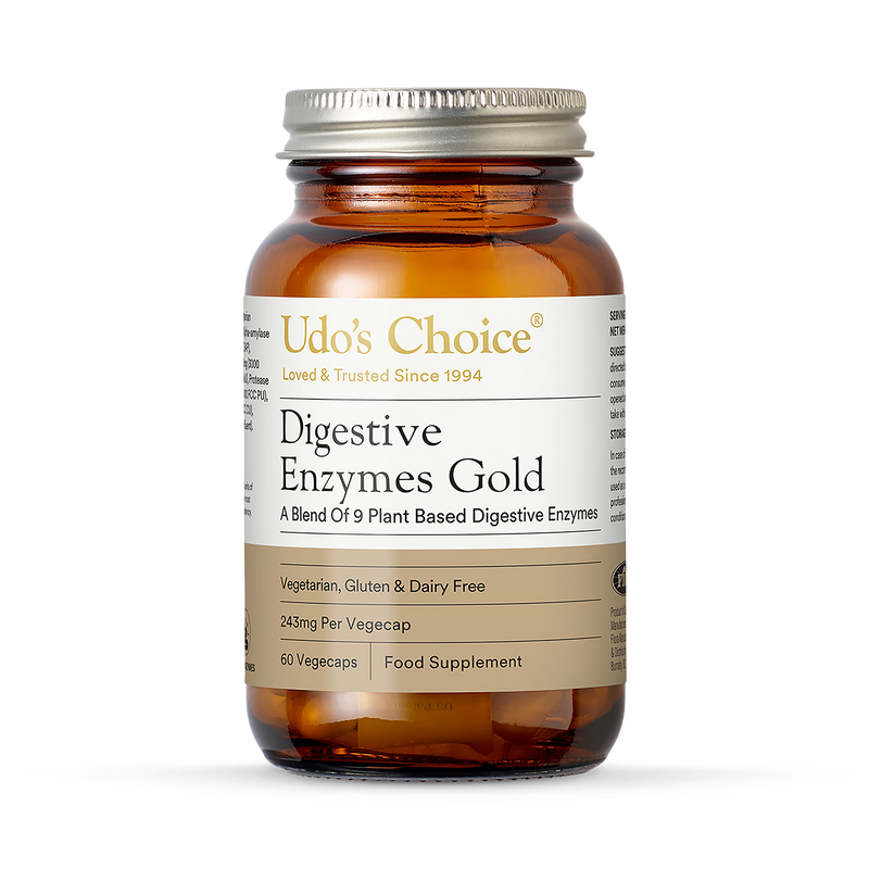 Udo's Choice digestive enzyme supplement Gold 60 capsules (British brand)