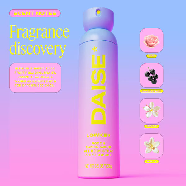 Daise body spray Lowkey 120ml, imported from the UK