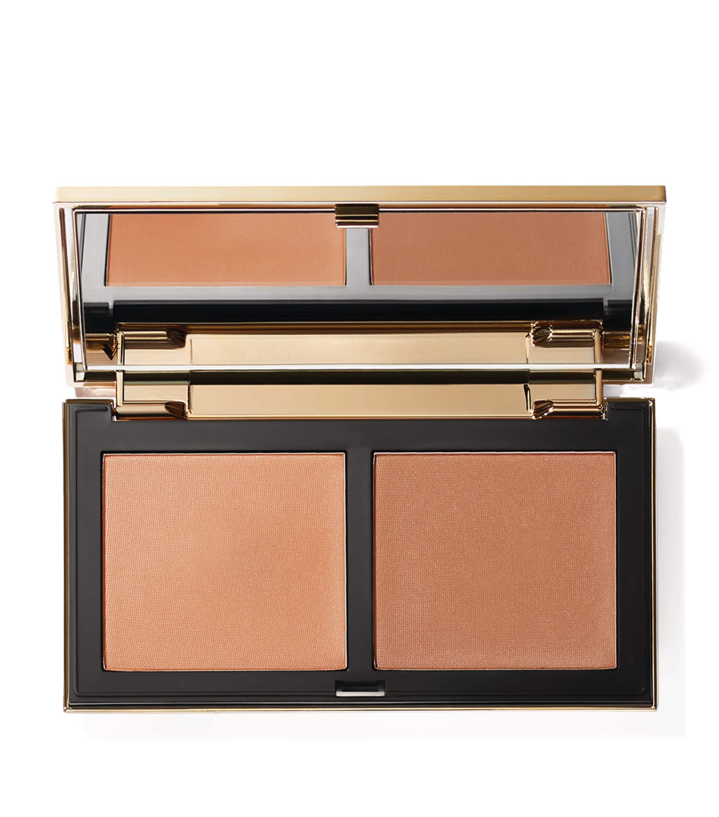 Vieve modern bronzing powder with dual shades and shimmer (British brand)