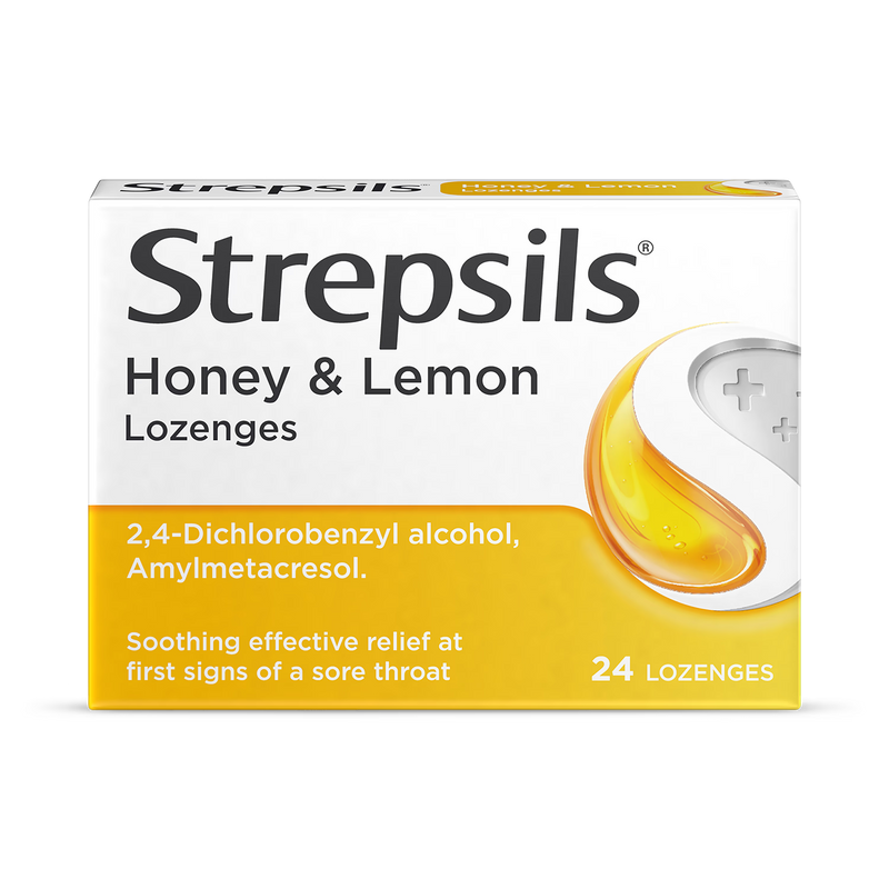 Strepsils Honey & Lemon lozenges 24 pack, UK version