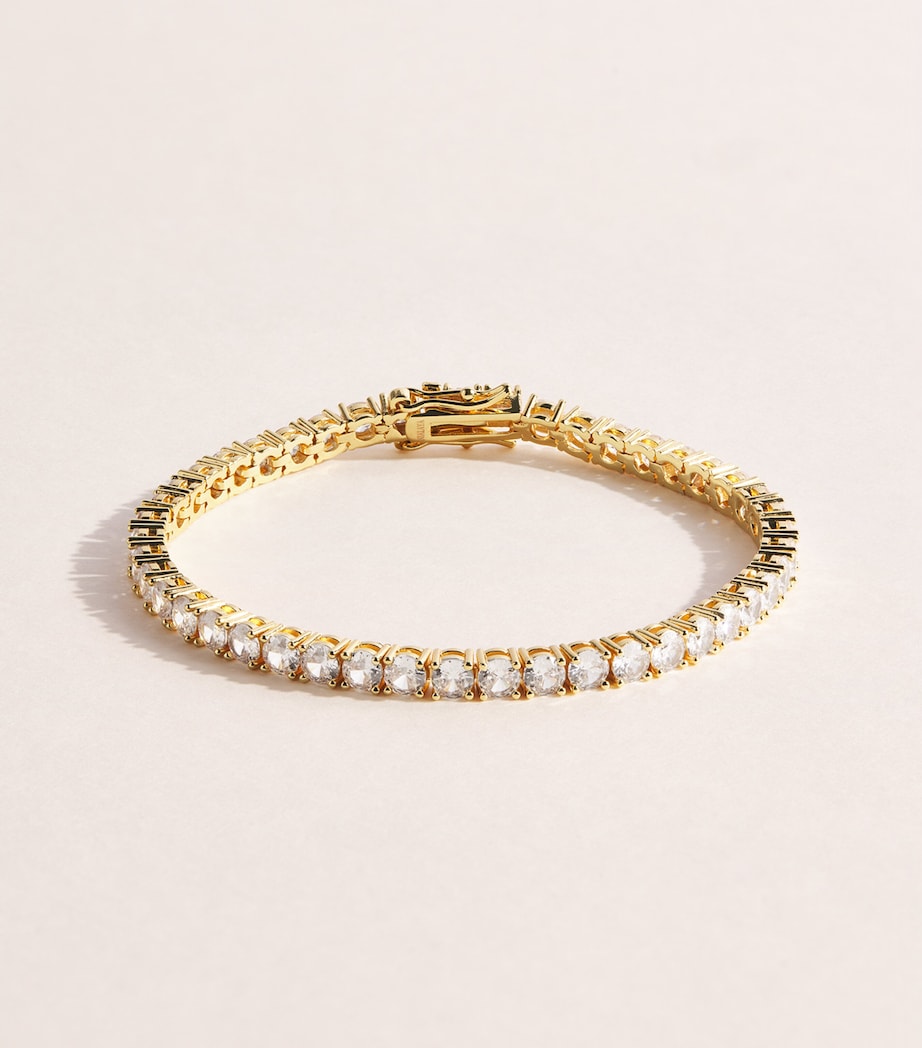Nialaya Jewelry gold-plated tennis bracelet 17-20cm (British brand)