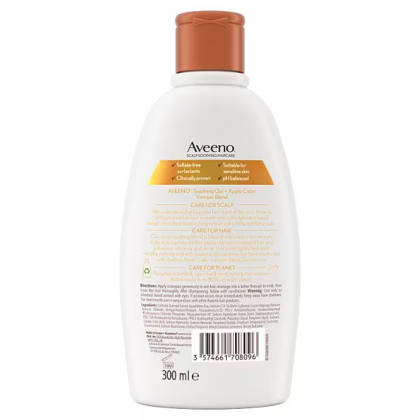 Aveeno Apple Cider Vinegar Shampoo 300ml - British product