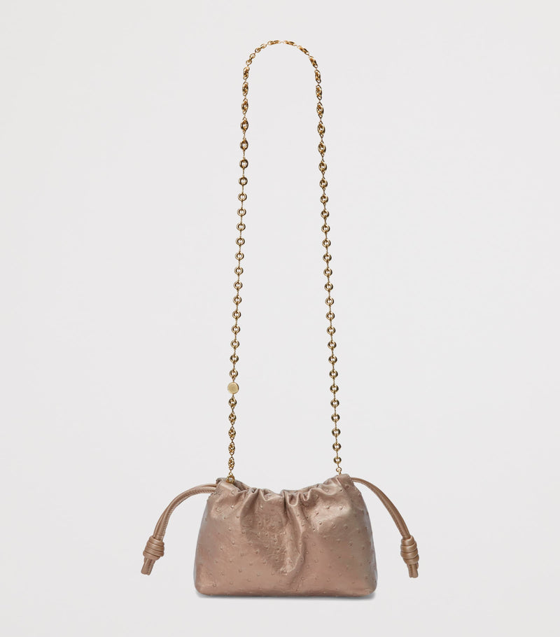 LOEWE Flamenco clutch bag ostrich leather, imported from the UK
