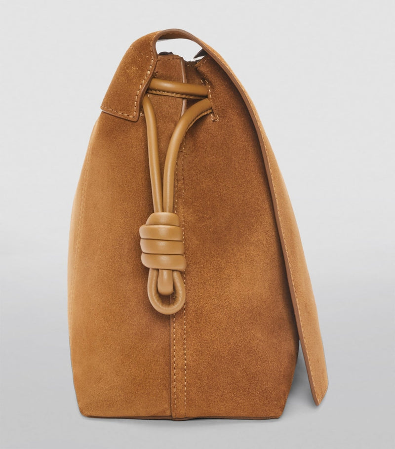 Men's Suede and Calfskin Satchel with Adjustable Strap and Zip Pocket, 24cm x 34cm x 12cm