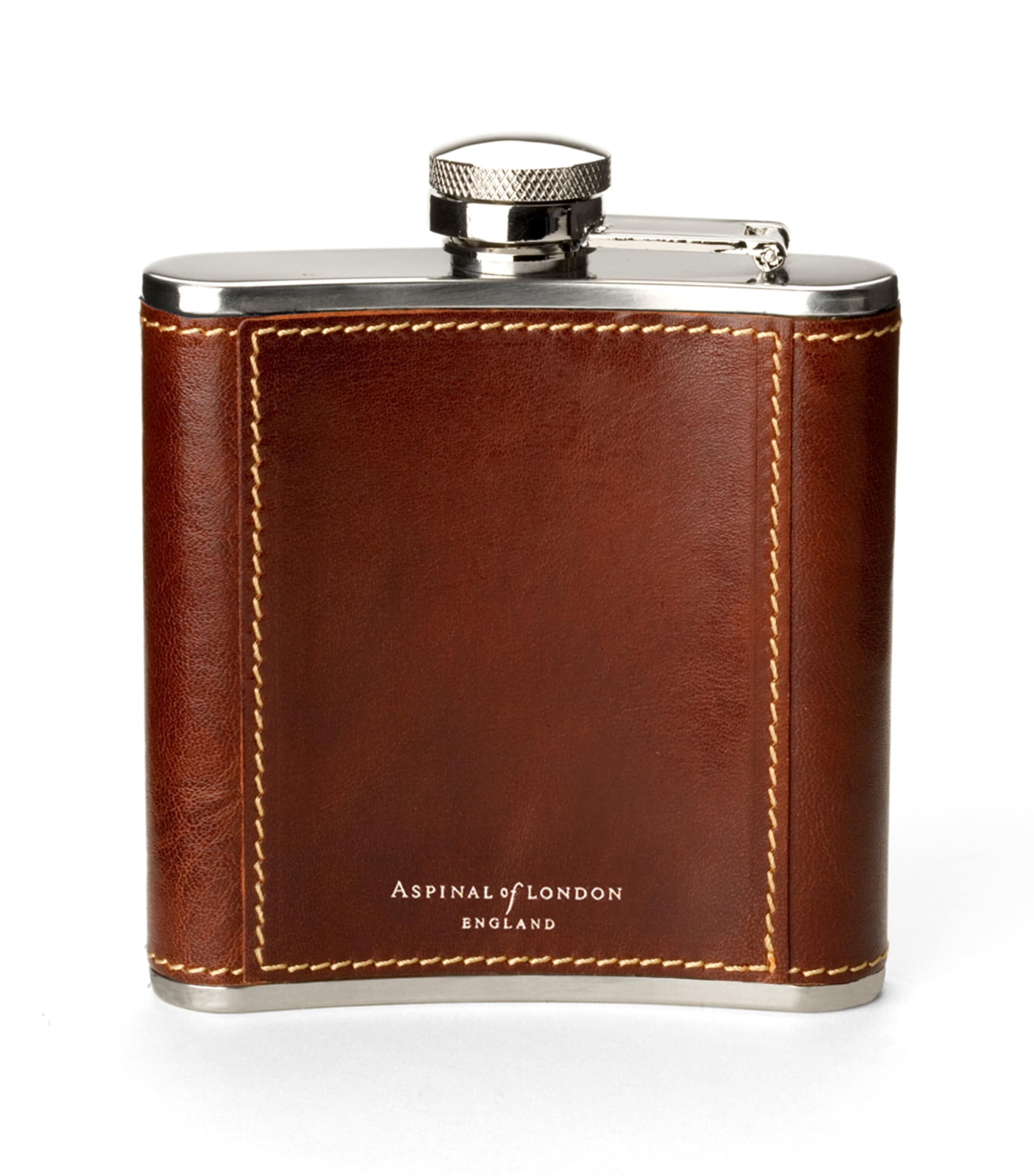 Aspinal of London Classic Leather Hip Flask 5oz - British product